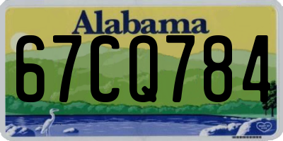 AL license plate 67CQ784