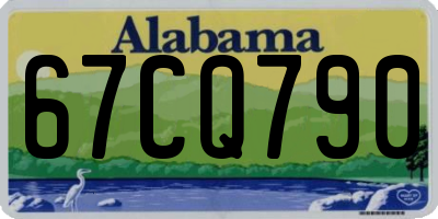 AL license plate 67CQ790