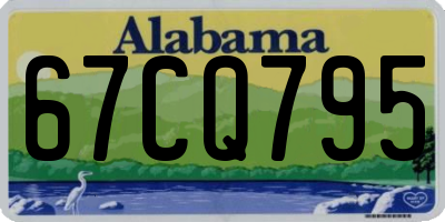 AL license plate 67CQ795