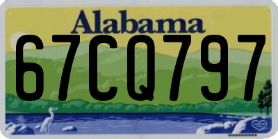 AL license plate 67CQ797