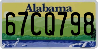 AL license plate 67CQ798