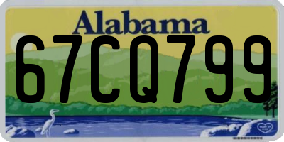 AL license plate 67CQ799