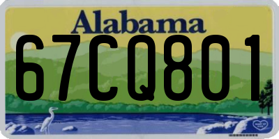 AL license plate 67CQ801