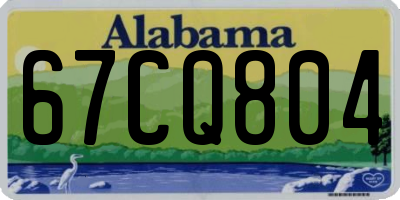 AL license plate 67CQ804
