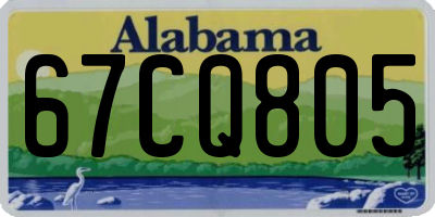 AL license plate 67CQ805