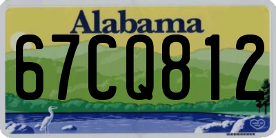 AL license plate 67CQ812
