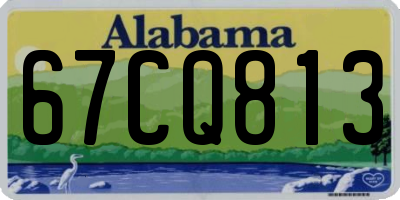 AL license plate 67CQ813