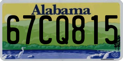 AL license plate 67CQ815
