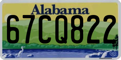 AL license plate 67CQ822