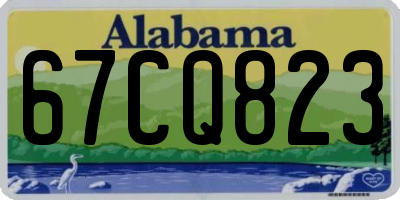 AL license plate 67CQ823