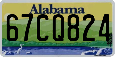 AL license plate 67CQ824