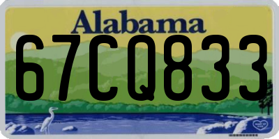 AL license plate 67CQ833