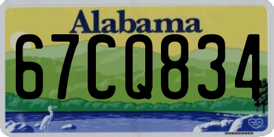 AL license plate 67CQ834