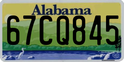 AL license plate 67CQ845