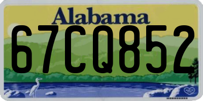 AL license plate 67CQ852
