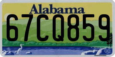 AL license plate 67CQ859