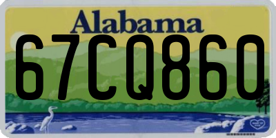 AL license plate 67CQ860