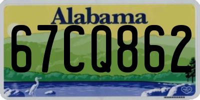 AL license plate 67CQ862