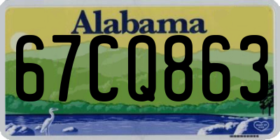 AL license plate 67CQ863