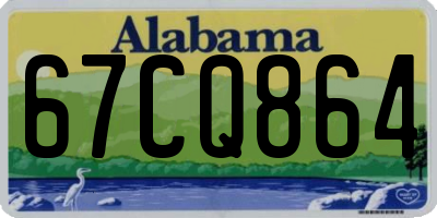 AL license plate 67CQ864