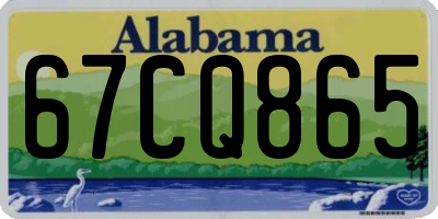 AL license plate 67CQ865