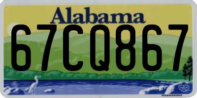 AL license plate 67CQ867