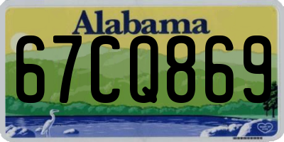 AL license plate 67CQ869
