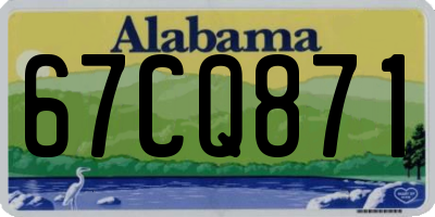 AL license plate 67CQ871