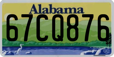 AL license plate 67CQ876