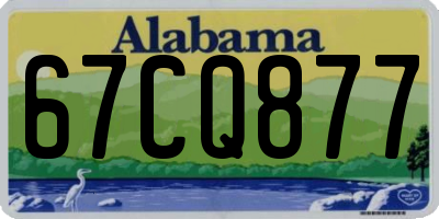 AL license plate 67CQ877