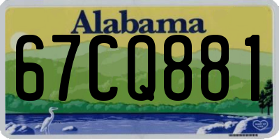 AL license plate 67CQ881