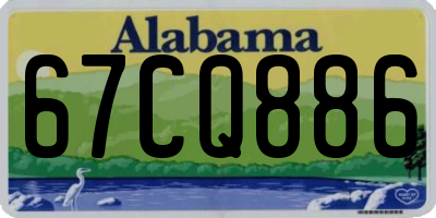 AL license plate 67CQ886