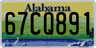 AL license plate 67CQ891