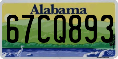 AL license plate 67CQ893