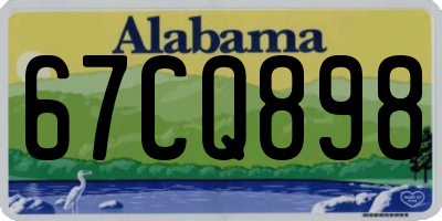 AL license plate 67CQ898