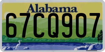 AL license plate 67CQ907
