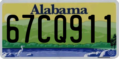 AL license plate 67CQ911