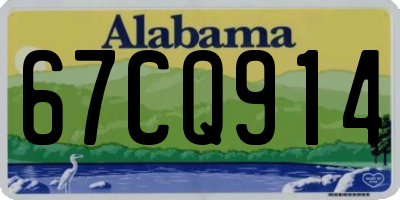AL license plate 67CQ914