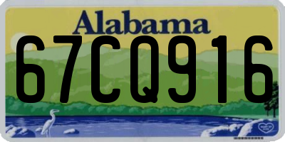 AL license plate 67CQ916