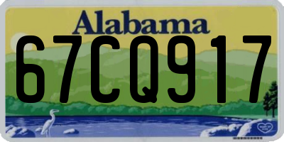 AL license plate 67CQ917