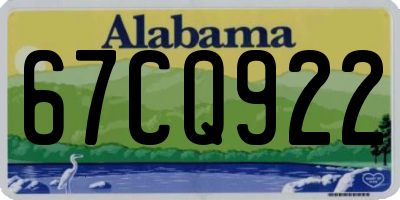 AL license plate 67CQ922