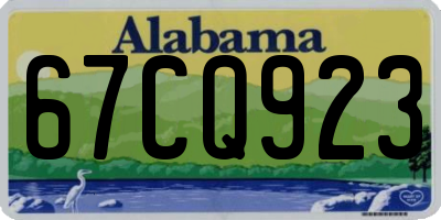 AL license plate 67CQ923