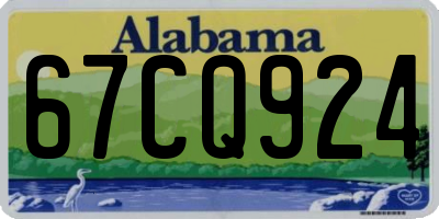 AL license plate 67CQ924