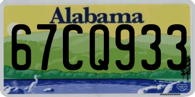 AL license plate 67CQ933