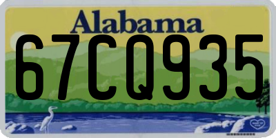 AL license plate 67CQ935