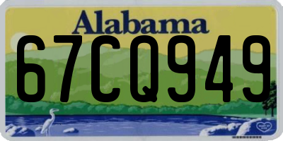 AL license plate 67CQ949