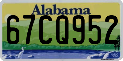 AL license plate 67CQ952