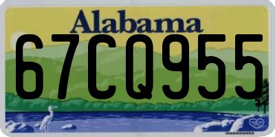 AL license plate 67CQ955