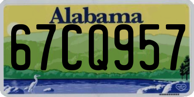 AL license plate 67CQ957