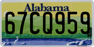 AL license plate 67CQ959